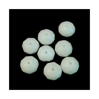 Dětské navlékací korálky Skleněný korálek - broušený donut (8 ks)