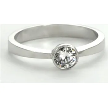 Prsten Zásnubní prsten zlatý se zirkonem 0089 + DÁREK ZDARMA