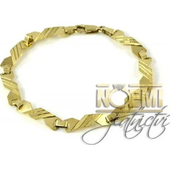 Náramek Dámský článkový náramek ze žlutého zlata 0097 + DÁREK ZDARMA
