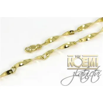 Náramek Dámský článkový náramek ze žlutého zlata 0075 + DÁREK ZDARMA