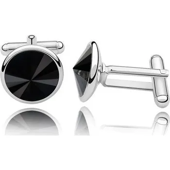 Manžetový knoflíček Manžetový knoflík Miranda s černým krystalem