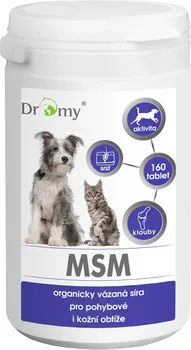 Kloubní výživa pro psa a kočku Dromy MSM 160 tbl.