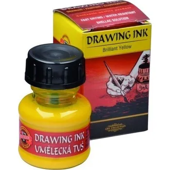 Výtvarná barva Žluť brilantní umělecká tuš Koh-I-Noor 20 g 2200