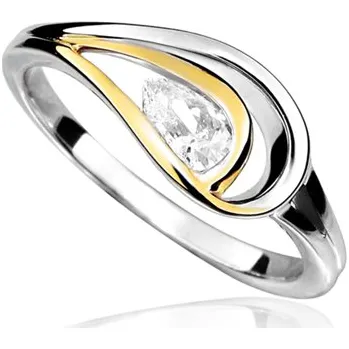 Prsten Stříbrný prsten se zirkonem strp0220f