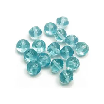 Dětské navlékací korálky Skleněný korálek - kulička s rýhou (16 ks)