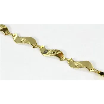 Náramek Dámský zlatý článkový náramek 0019M + DÁREK ZDARMA