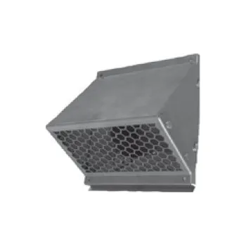 Nerezová krytka stěnová na fasádu s mřížkou průměr 160 mm