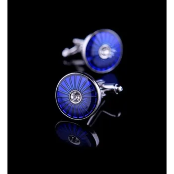 Manžetový knoflíček Amparo Miranda® Manžetové knoflíčky Miranda 05 modré s čirým kamínkem