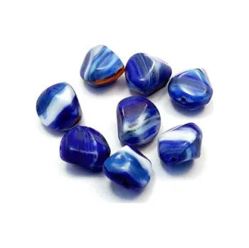 Dětské navlékací korálky Skleněný korálek - kamínek (8 ks)