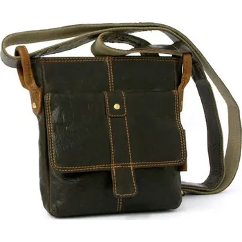 Kožená taška přes rameno GreenLand 2213-25 tm-hnědá