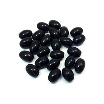 Dětské navlékací korálky Skleněný korálek - oválek (24 ks)