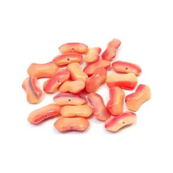 Dětské navlékací korálky Skleněný korálek - mašlička (21 ks)