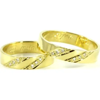 Prsten Snubní prsteny zlaté 0071 + DÁREK ZDARMA