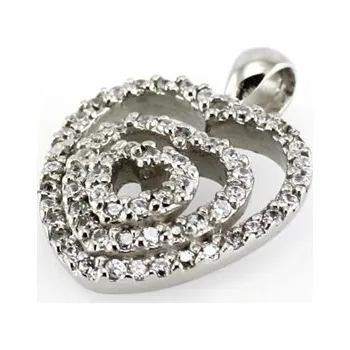 Přívěsek Přívěšek z chirurgické oceli se zirkony PD-6532(75)