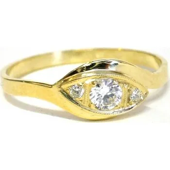 Prsten Zlatý prsten se zirkony 0055 + DÁREK ZDARMA