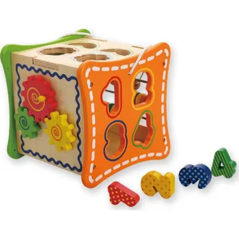 Dřevěná hračka Andreu Toys Motorická kostka Hravé učení