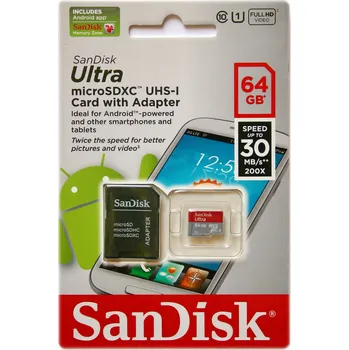 Paměťová karta MicroSDXC 64GB sandisk