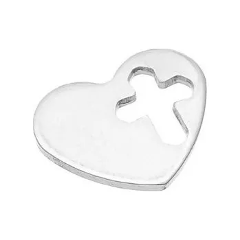 Přívěsek Přívěsek srdíčko s křížkem B81571