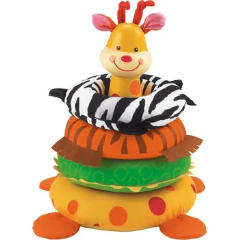 Hračka pro nejmenší Fisher Price Látkové kroužky na tyči