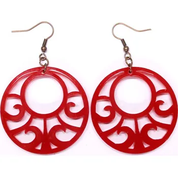 Náušnice Plexi náušnice Č.1 červené