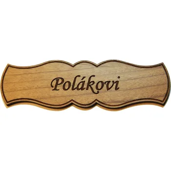 Dřevěný dveřní štítek 11Dř různé barvy