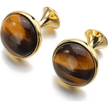 Manžetový knoflíček Amparo Miranda® Zlaté manžetové knoflíčky s tygřím okem T5-5-12478