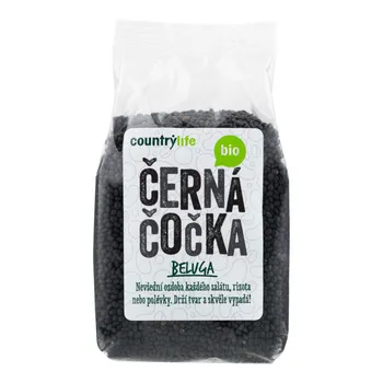 Luštěnina Country Life BIO Čočka černá beluga 500 g