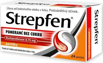 Lék na bolest v krku Strepfen pomeranč bez cukru 8,75 mg 24 pas.