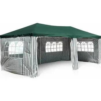 Zahradní stan Větší zahradní altán obdélníkový 3x6 m, oslavy / večírky / svatby, zelená + bílá