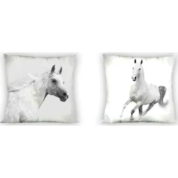 Dekorativní polštářek Faro | Povlak na polštářek Best Friends - Kůň 40x40 cm FOTOTISK