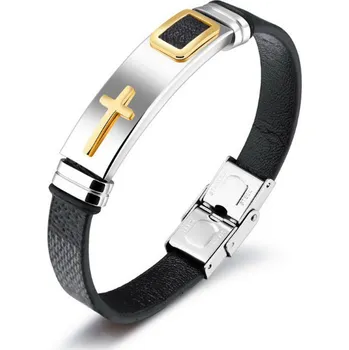 Růženec Amparo Miranda® Náramek Golden Cross 80537 černý