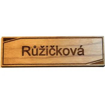 Dřevěný dveřní štítek 03Dř různé barvy