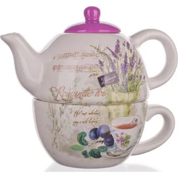 Banquet Keramická konvička se šálkem 360 ml, Lavender Čajová souprava Banquet Keramická konvička se šálkem 360 ml, Lavender