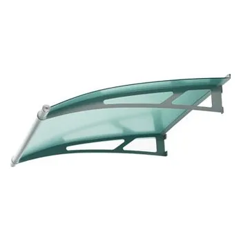 Stříška nad vchodové dveře Nerezová vchodová stříška Lightline XL 205 x 142 cm, saténově zelená