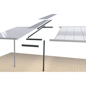 Pergola Prodloužení k hliníkové pergole 1,2 x 4,06 - černá (Prodloužení k hliníkové pergole)