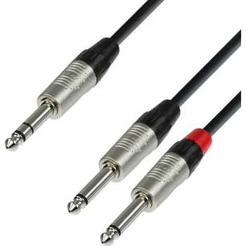 Příslušenství ke zvukové technice Adam Hall Cables K4 YVPP 0300 - Audiokabel REAN 6,3 mm Klinke stereo auf 2 x 6,3