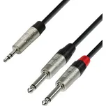 Adam Hall Cables K4 YWPP 0150 - Audiokabel REAN 3,5 mm Klinke stereo auf 2 x 6,3