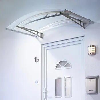 Stříška nad vchodové dveře Oblouková stříška Lightline 148 x 91 cm, saténově bílá
