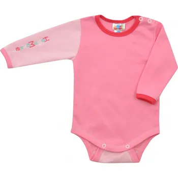 Dětská móda růžové bavlněné body Happy monkey