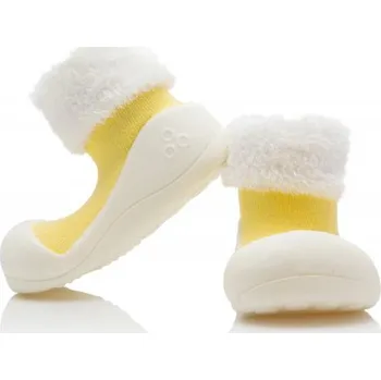 Capáčky první botičky Attipas Macaron yellow (silnější ponožka)
