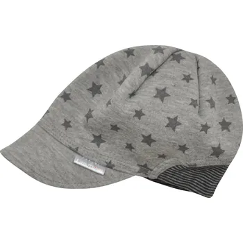 Kšiltovka šedá kšiltovka s hvězdičkami