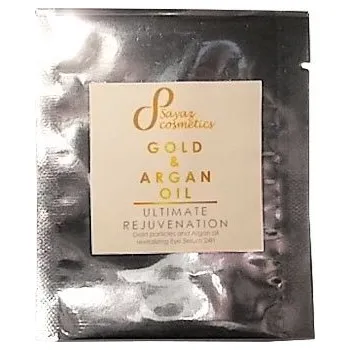 Pleťový krém Sayaz Cosmetics Přírodní revitalizující krém na obličej 24h zlaté částice a arganový olej 5 ml