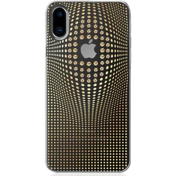 Pouzdro na mobilní telefon Bling My Thing Warp Deluxe Gold pro Apple iPhone X krystaly Swarovski