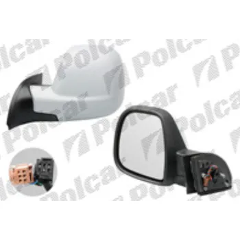 Auto zrcátko Zpětné zrcátko PEUGEOT PARTNER 12- pro lak elektrické