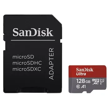 Paměťová karta SanDisk Ultra microSDCX 128 GB Class 10 A1 UHS-I + SD adaptér (SDSQUAR-128G-GN6MA)
