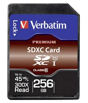 Paměťová karta Verbatim Premium SDXC 256 GB Class 10 UHS-I U1 (44026)