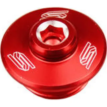 Zavazadlo na motocykl Zátka nalévání oleje SCAR OIL FILLER CAP pro SUZUKI/YAMAHA červená (Doplňky pro motocykly Scar )