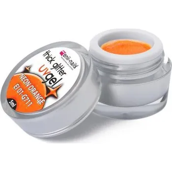 ENII NAILS Glitrový gel - NEON orange 5ml