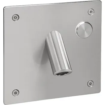 Vodovodní baterie SLU 44PB - Piezo nerezová nástěnná baterie se speciálním antivandalovým krytem a nerezovým ramínkem Anti-suicidal, 6 V 64441