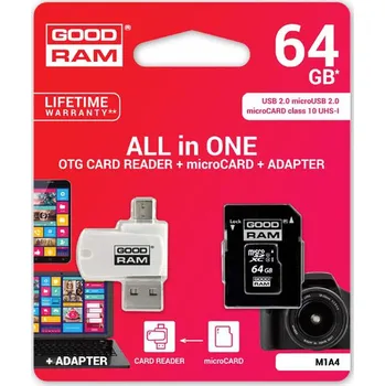 Goodram All-In-One microSDXC 64 GB…
